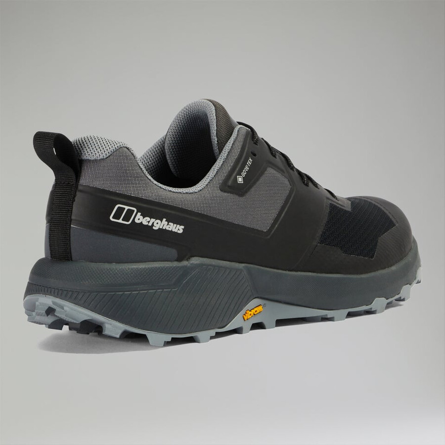 mens trailway active gore-tex shoe - blackdark grey berghaus