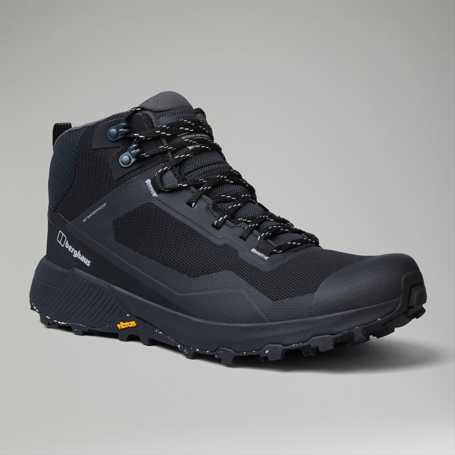 mens revolute active mid shoe blackgrey berghaus