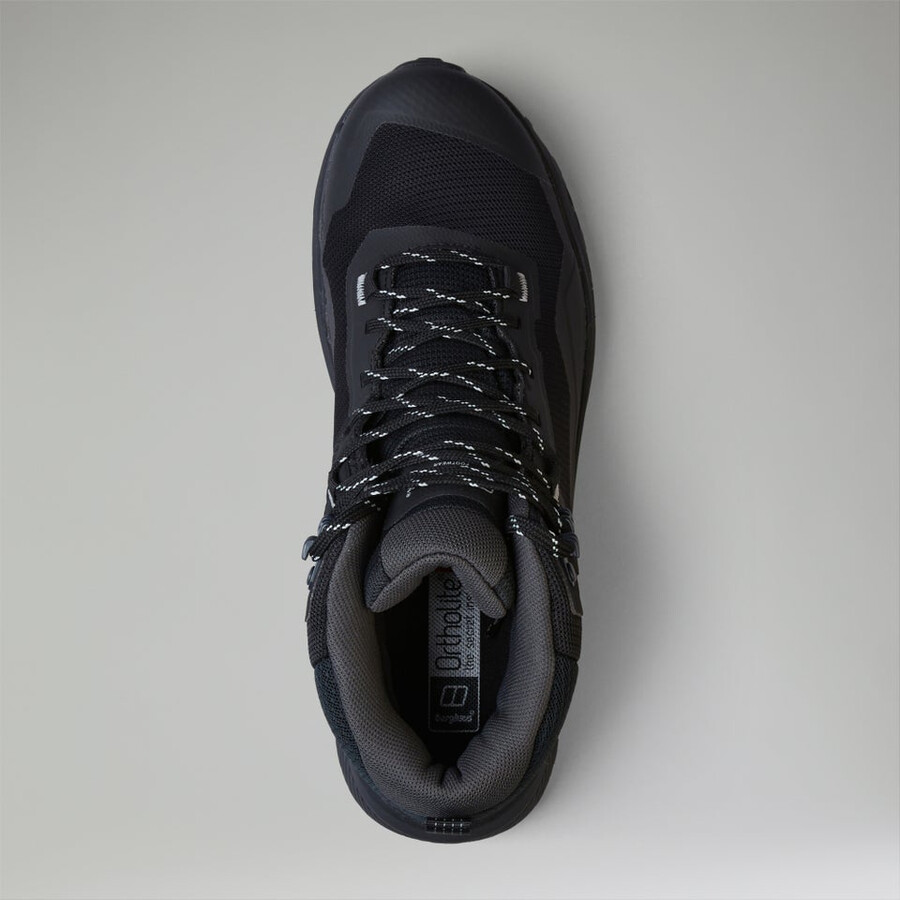 mens revolute active mid shoe blackgrey berghaus