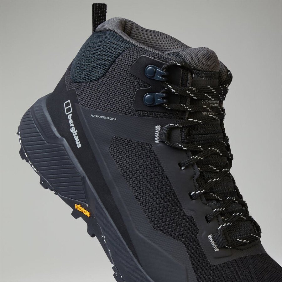 mens revolute active mid shoe blackgrey berghaus