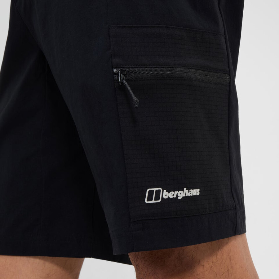 mens hike-air stretch short - black berghaus
