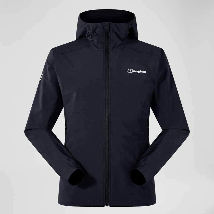mens ridge-roamer lite softshell jacket - black berghaus