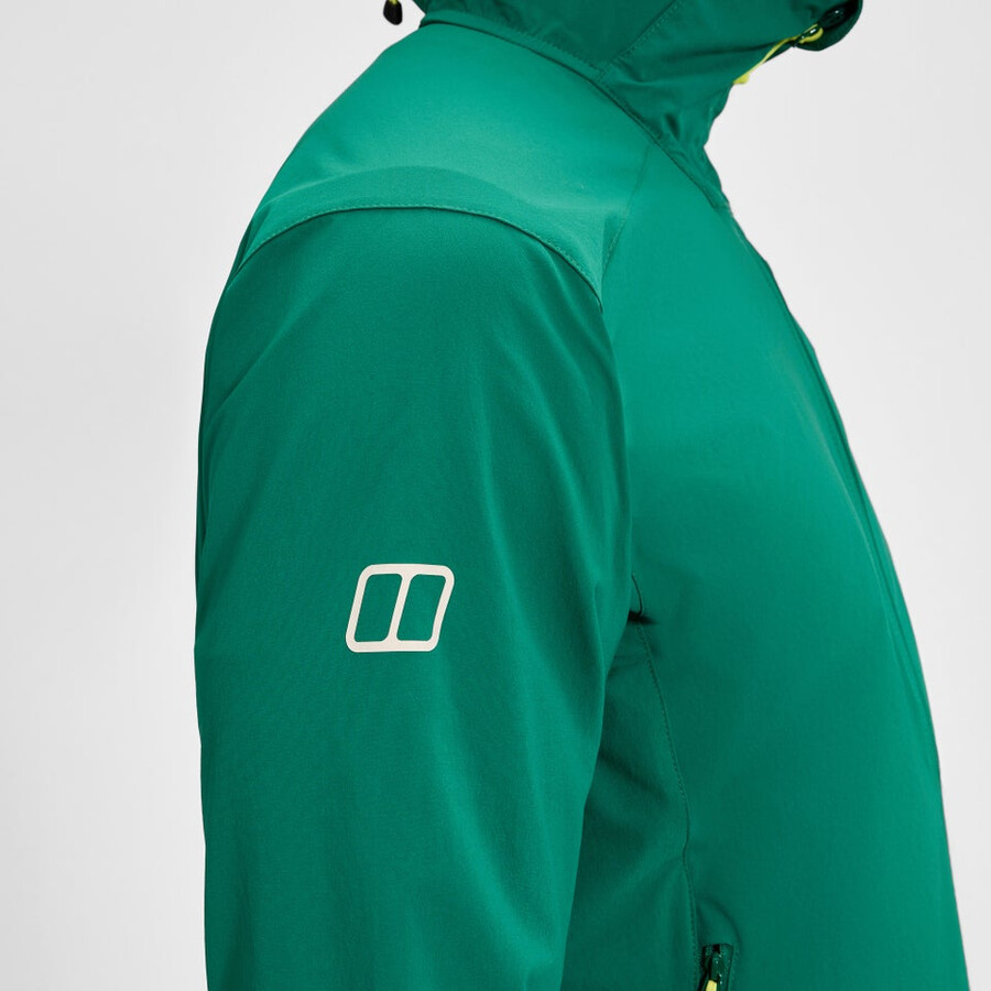 mens ridge-roamer lite softshell jacket - green berghaus