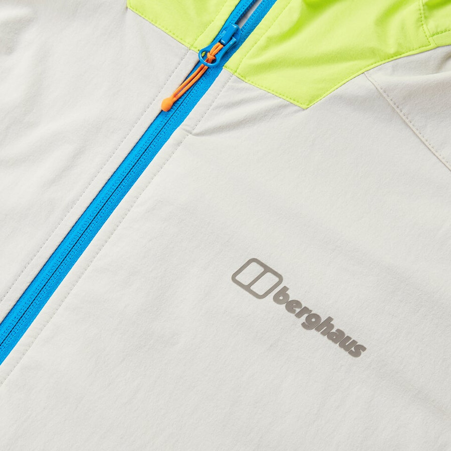 mens ridge-roamer lite softshell jacket - greyyellow berghaus