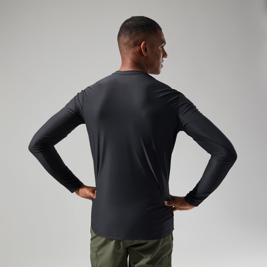 mens 247 tech tee long sleeve crew - black berghaus
