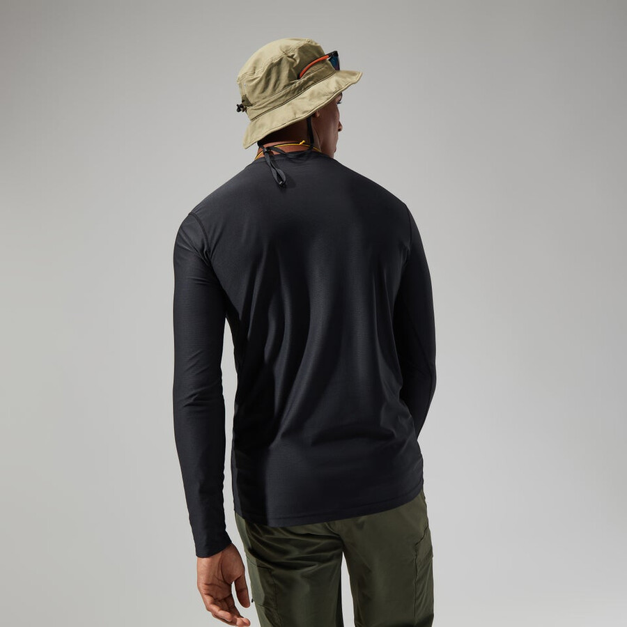 mens 247 tech tee long sleeve crew - black berghaus