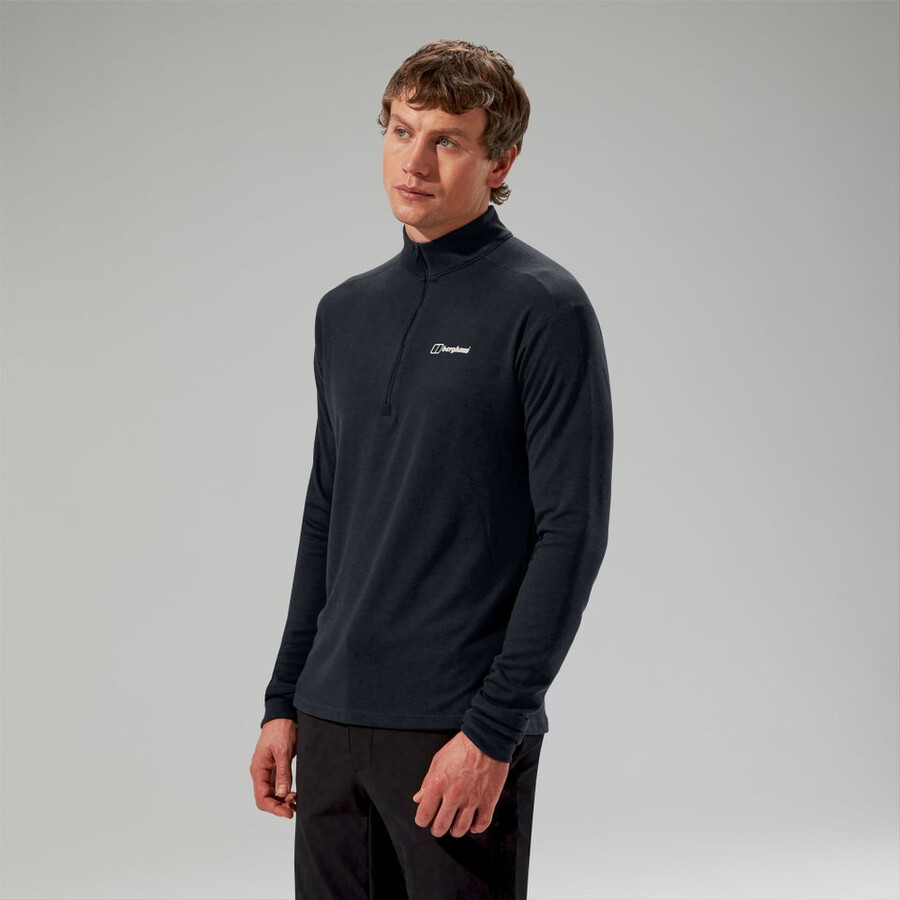mens ivyhill half zip top - black berghaus