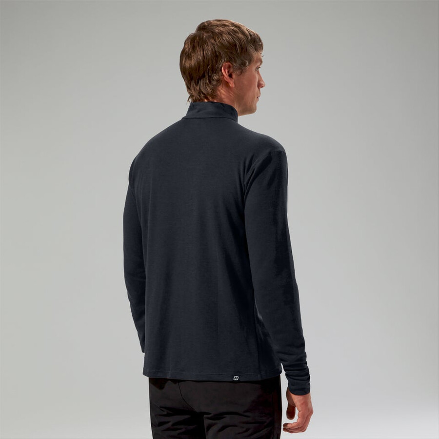 mens ivyhill half zip top - black berghaus