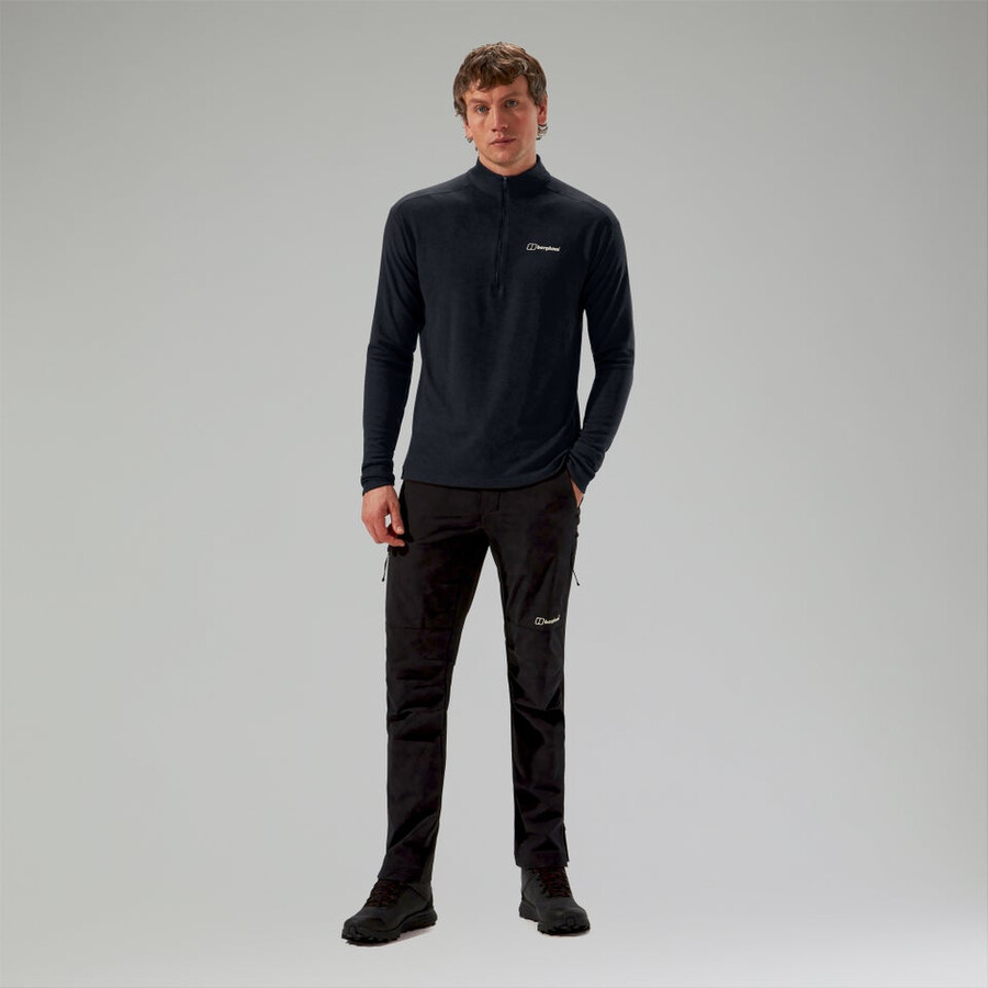 mens ivyhill half zip top - black berghaus