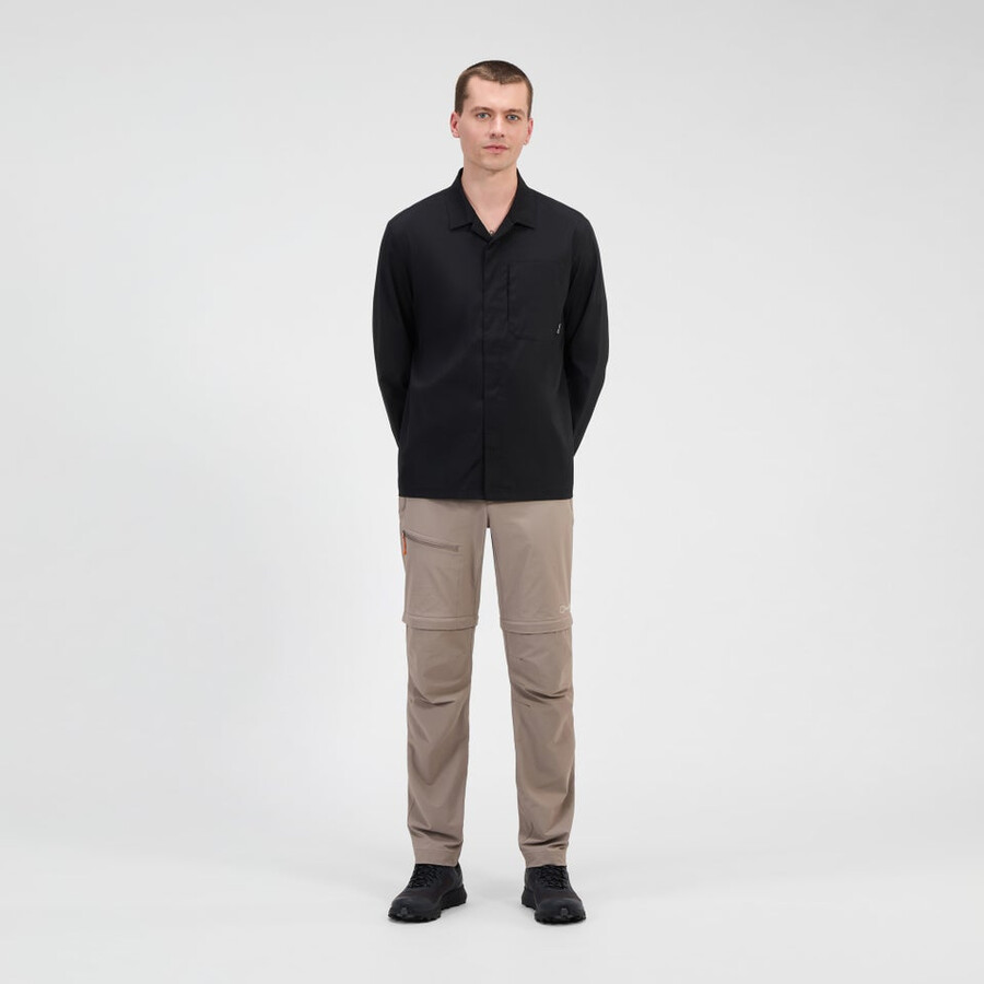 mens explorer long sleeve overshirt - black berghaus