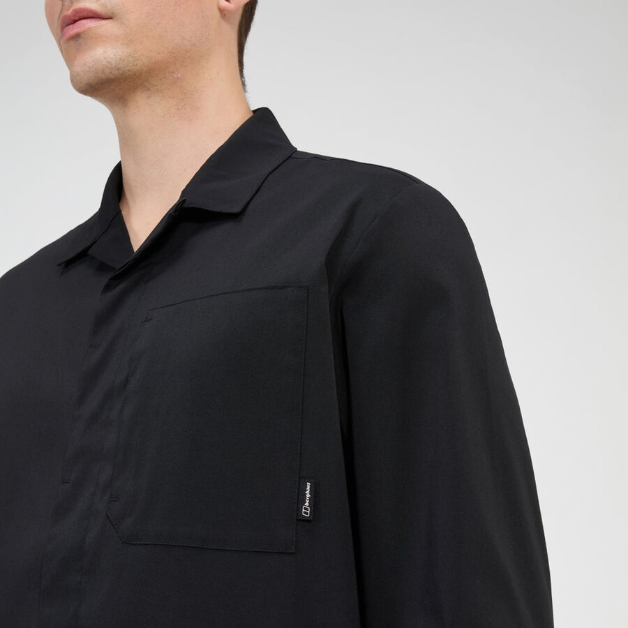 mens explorer long sleeve overshirt - black berghaus