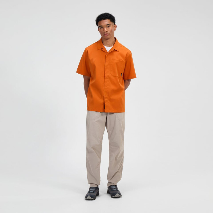 mens explorer short sleeve overshirt - orange berghaus