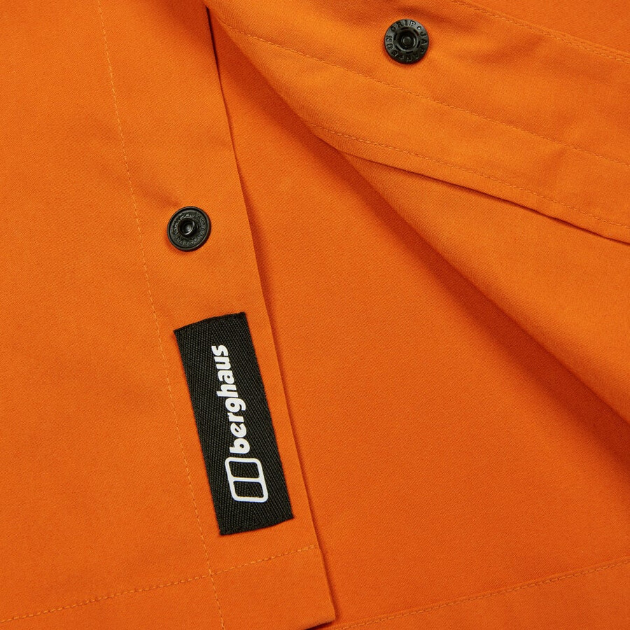 mens explorer short sleeve overshirt - orange berghaus