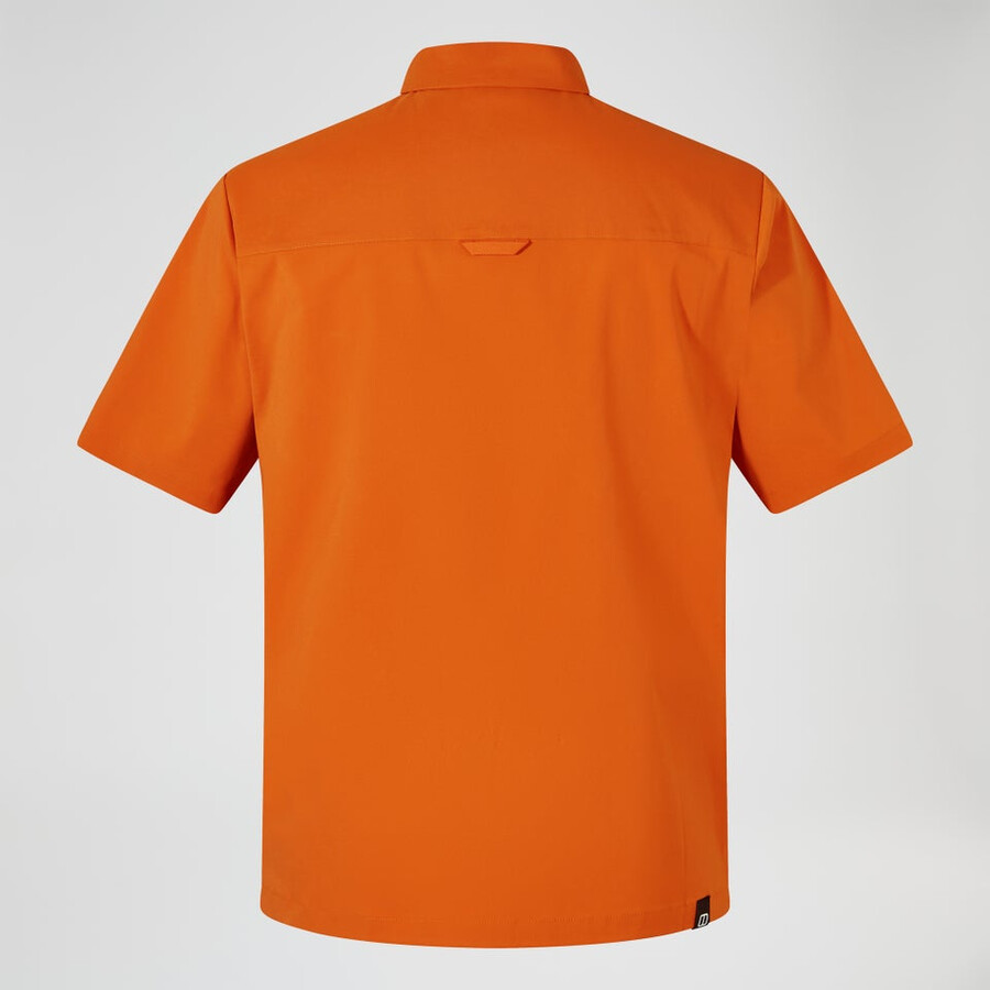 mens explorer short sleeve overshirt - orange berghaus