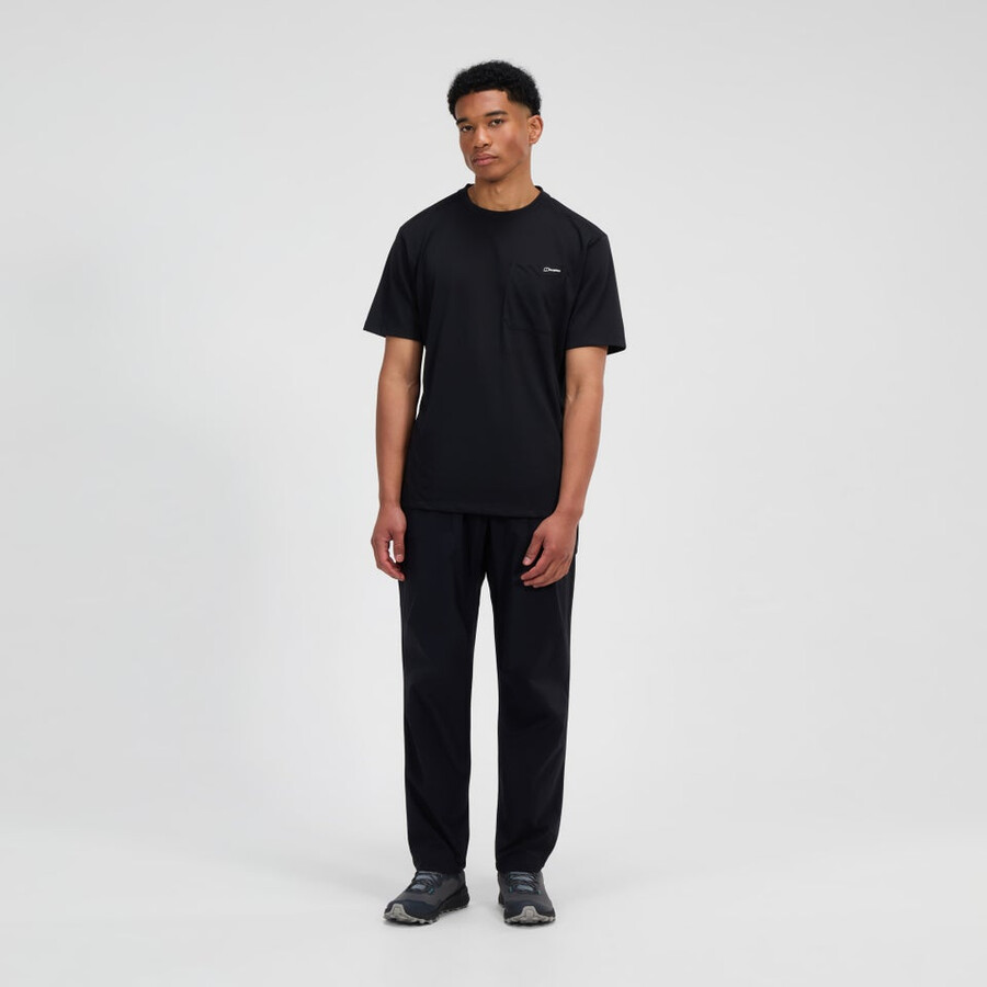 mens relaxed short sleeve tech tee - black berghaus