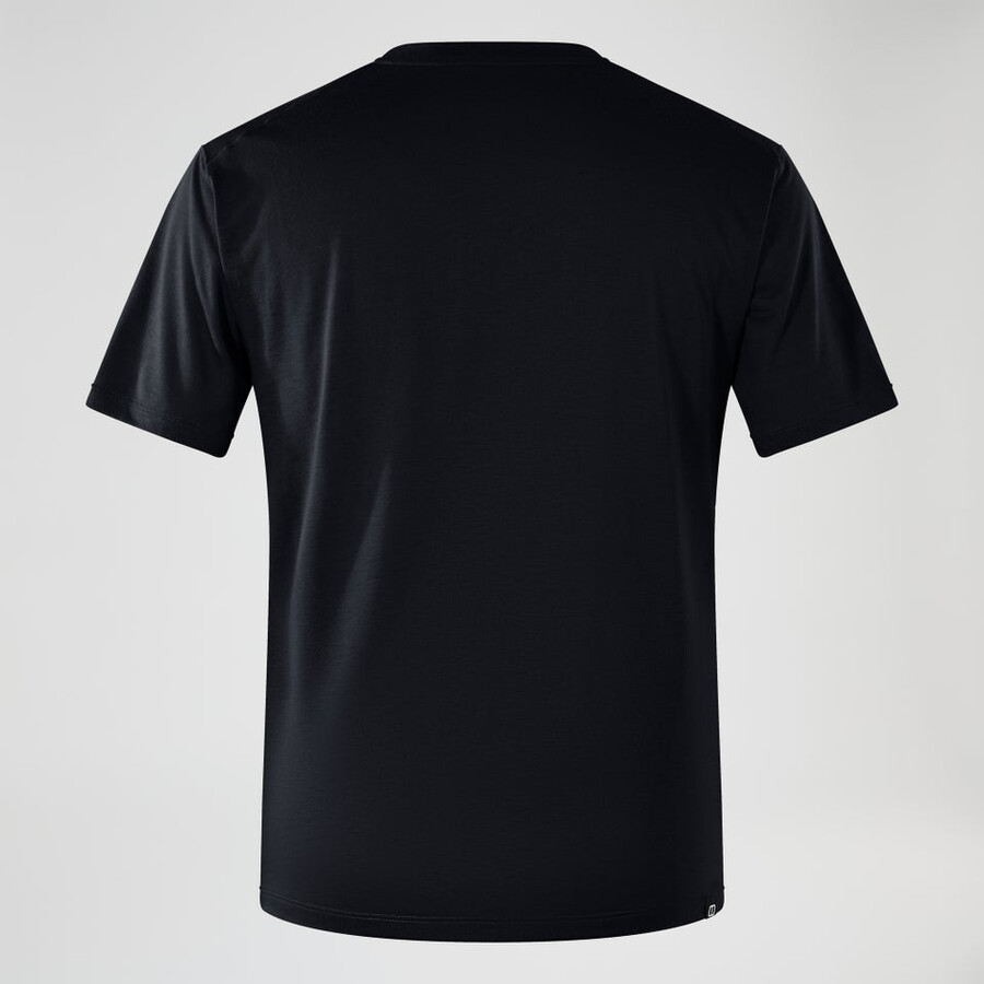 mens relaxed short sleeve tech tee - black berghaus