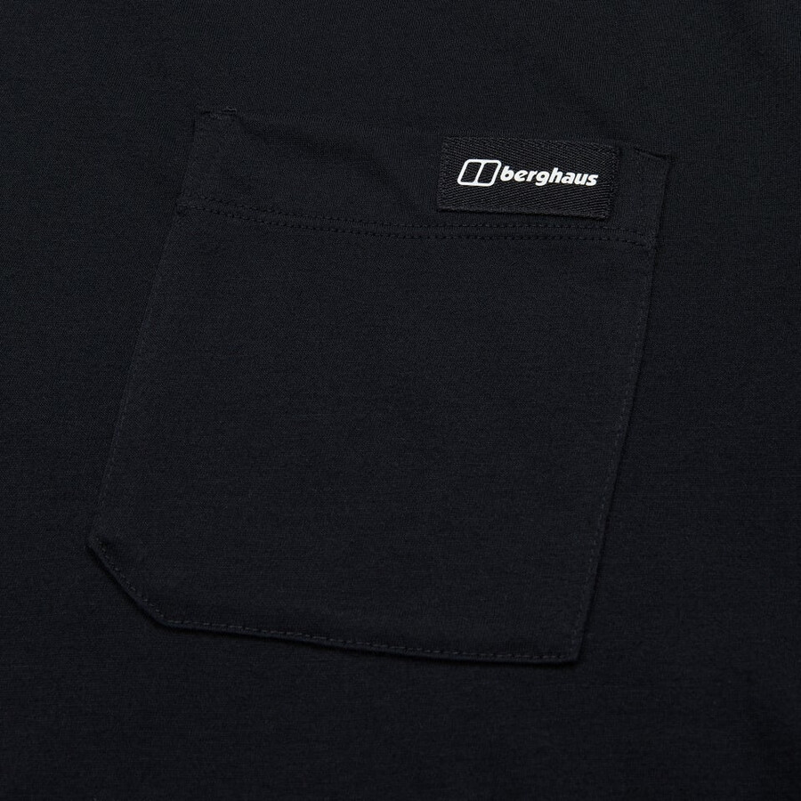 mens relaxed short sleeve tech tee - black berghaus