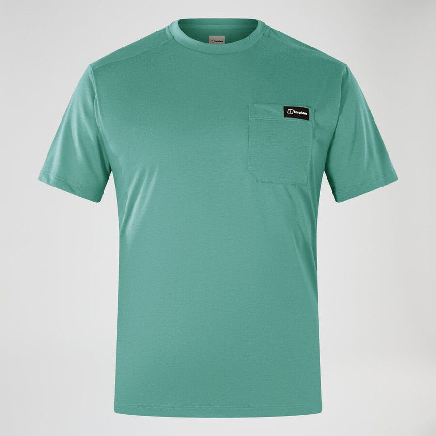 mens relaxed short sleeve tech tee - green berghaus