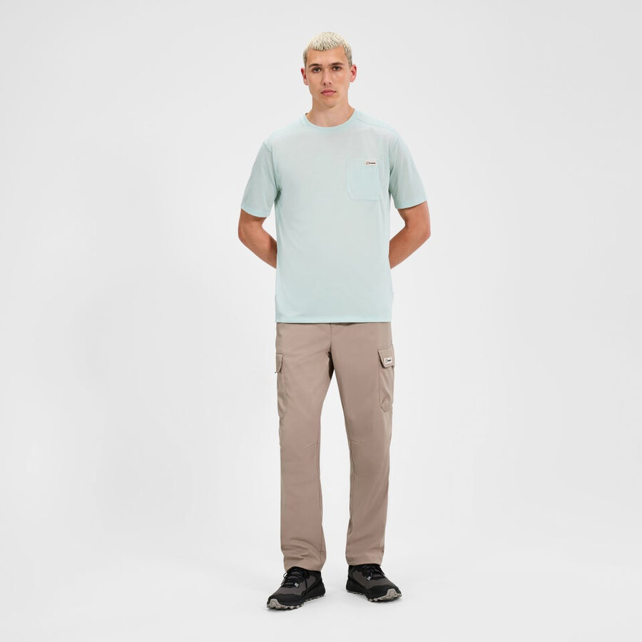 mens relaxed short sleeves tech tee - green berghaus