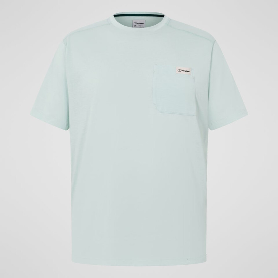 mens relaxed short sleeves tech tee - green berghaus