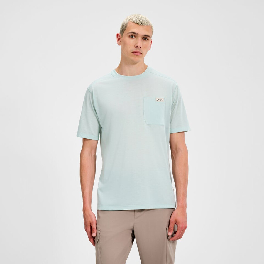 mens relaxed short sleeves tech tee - green berghaus