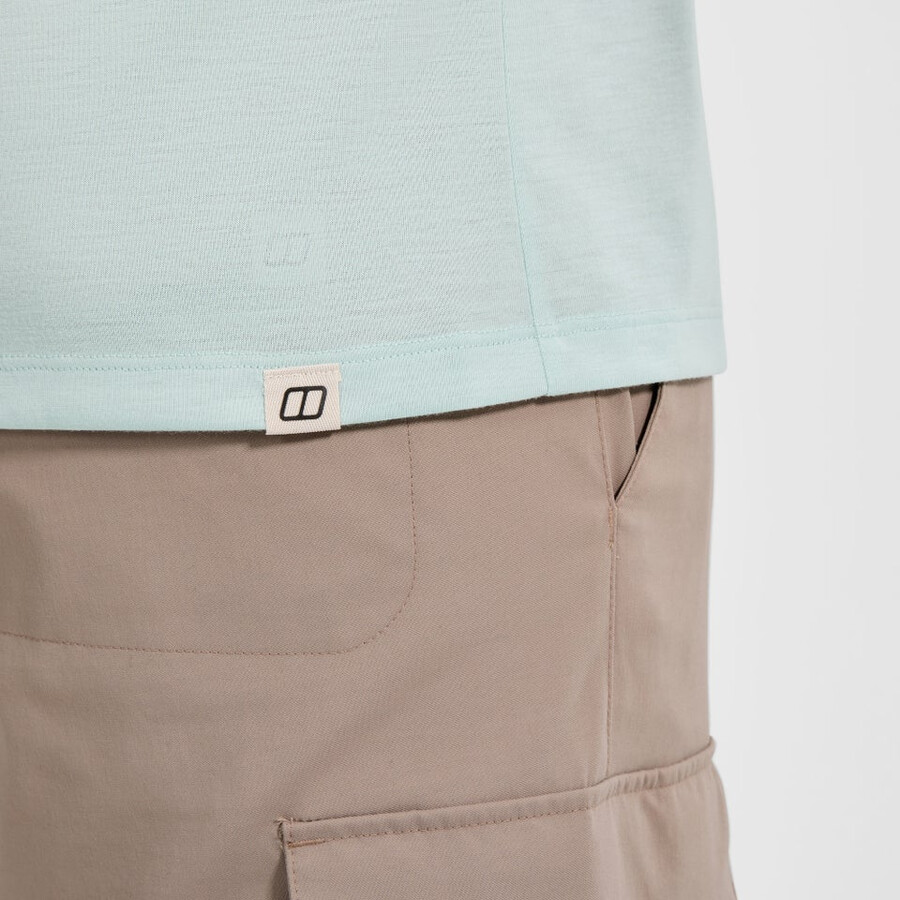 mens relaxed short sleeves tech tee - green berghaus