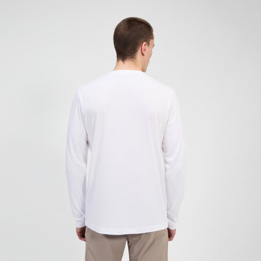 mens berghaus big logo long sleeve tee - white berghaus