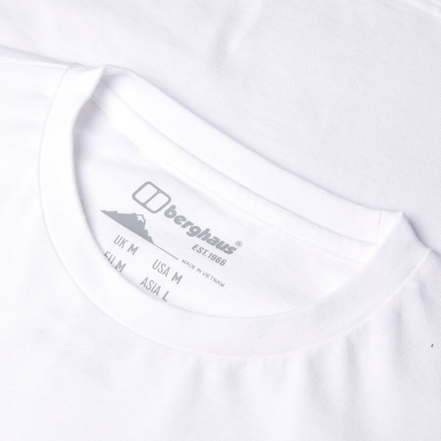 mens berghaus big logo long sleeve tee - white berghaus