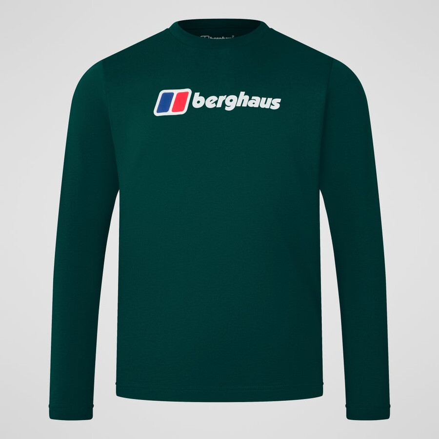 mens big logo long sleeves tee - green berghaus