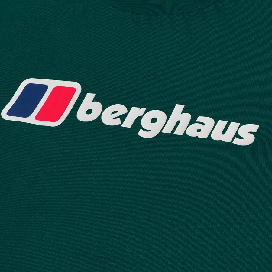 mens big logo long sleeves tee - green berghaus