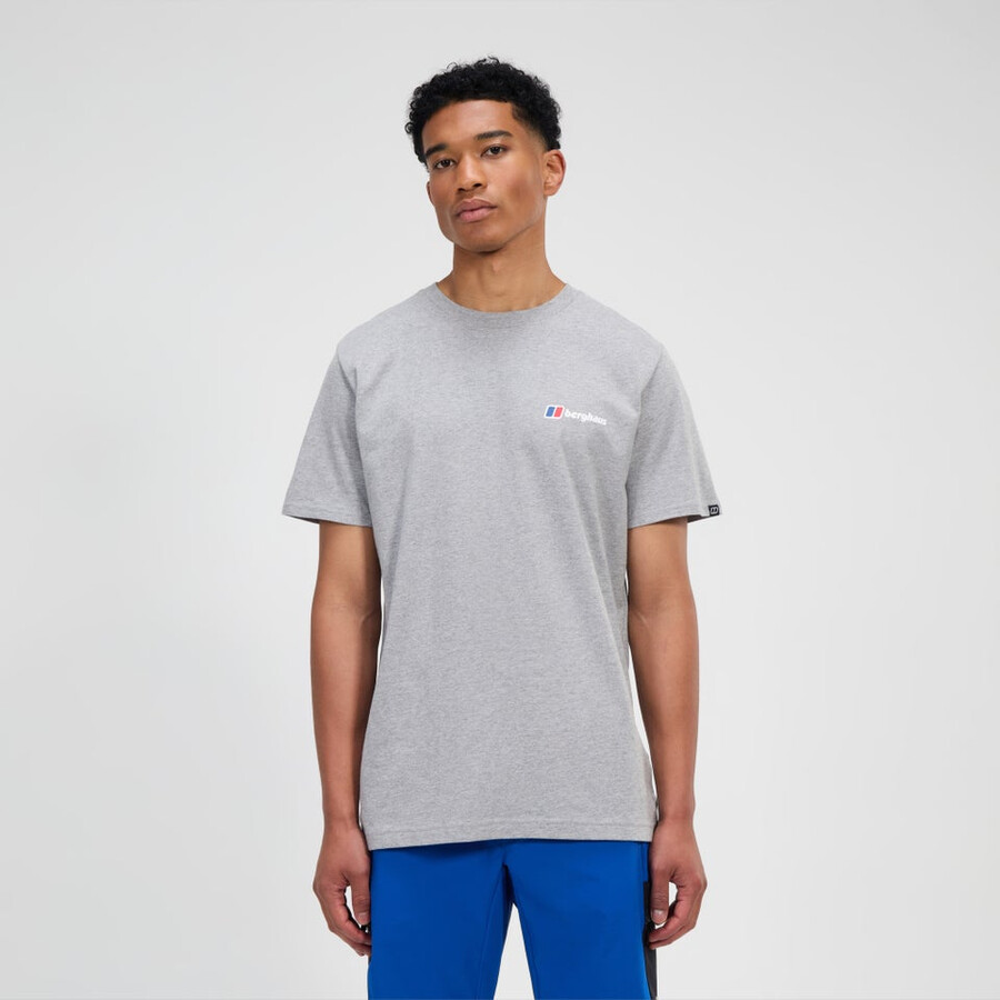 mens berghaus class logo tee - grey berghaus