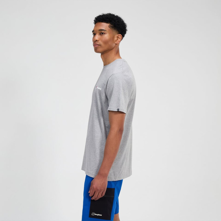 mens berghaus class logo tee - grey berghaus