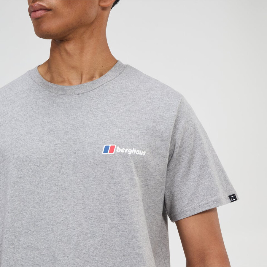 mens berghaus class logo tee - grey berghaus