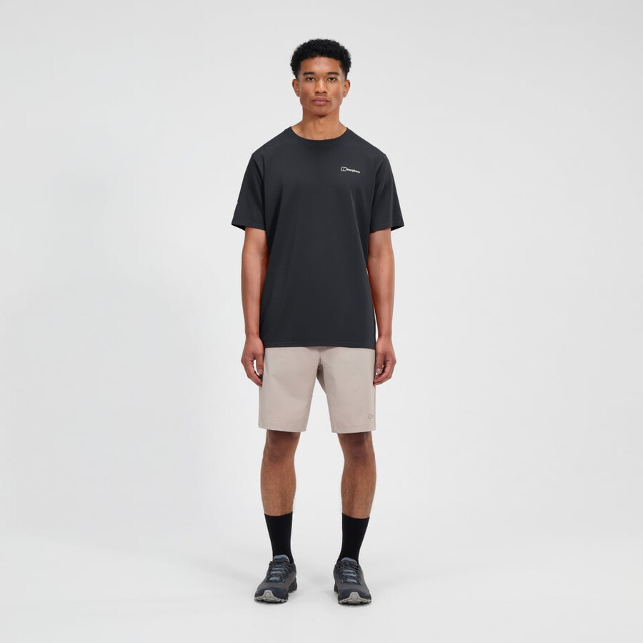 mens berghaus delta short sleeve tech tee - black berghaus