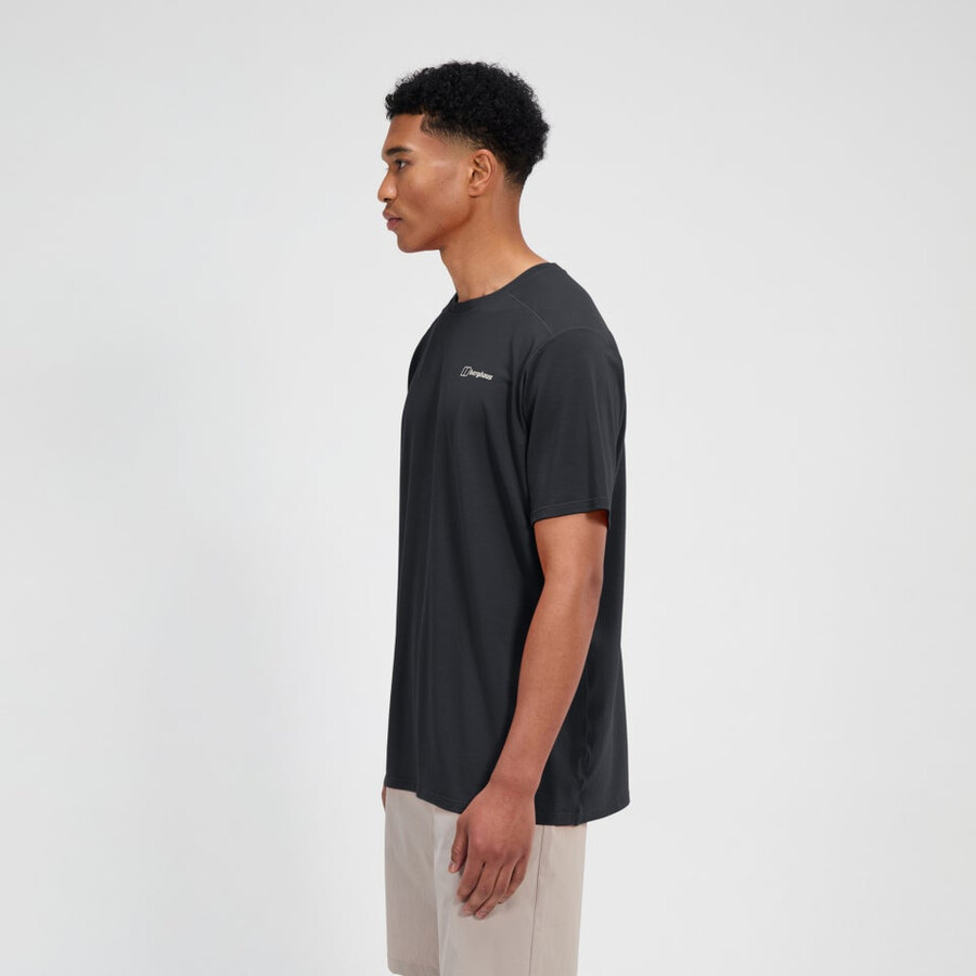 mens berghaus delta short sleeve tech tee - black berghaus