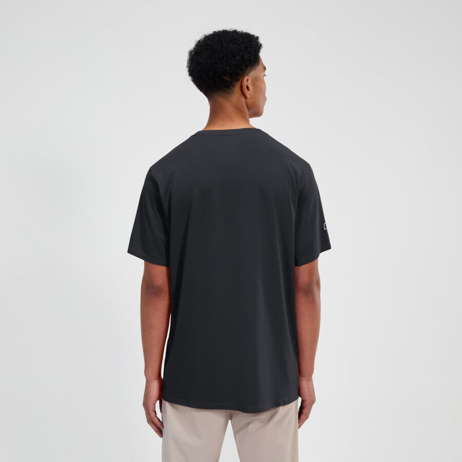 mens berghaus delta short sleeve tech tee - black berghaus