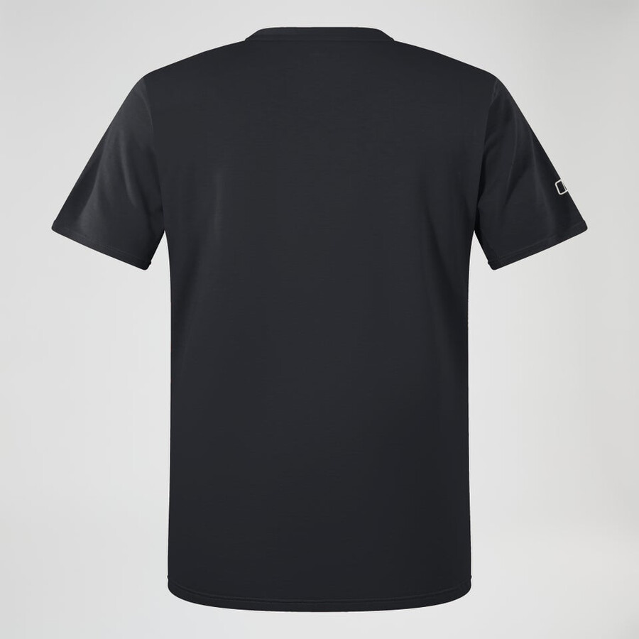 mens berghaus delta short sleeve tech tee - black berghaus