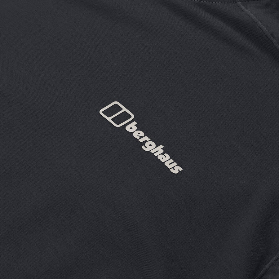 mens berghaus delta short sleeve tech tee - black berghaus