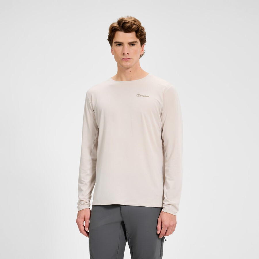 mens delta long sleeve tech tee - grey berghaus
