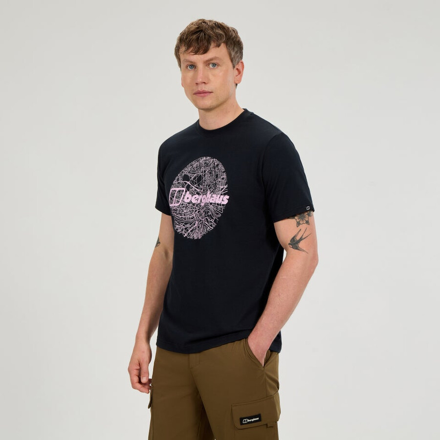 mens map of the toon tee - black berghaus
