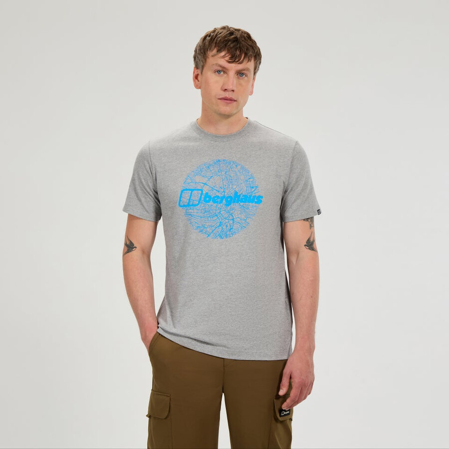 mens map of the toon tee - grey berghaus