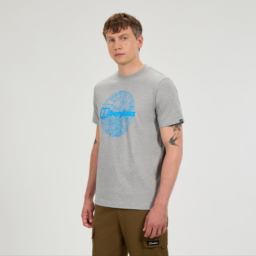 mens map of the toon tee - grey berghaus