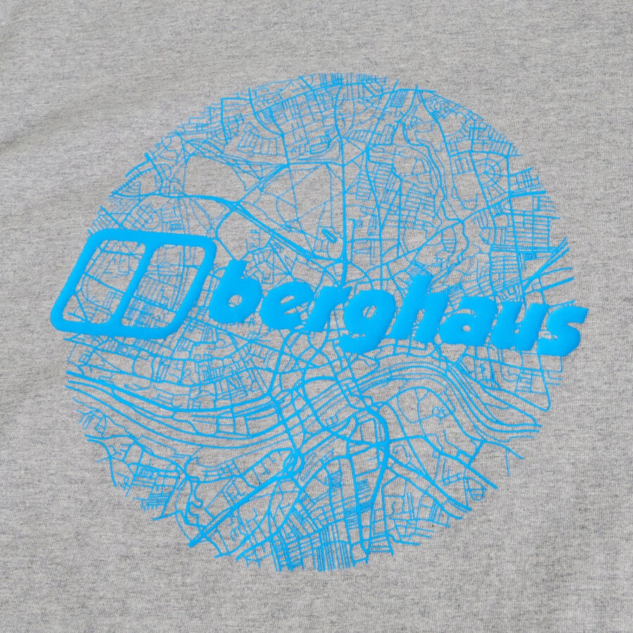 mens map of the toon tee - grey berghaus