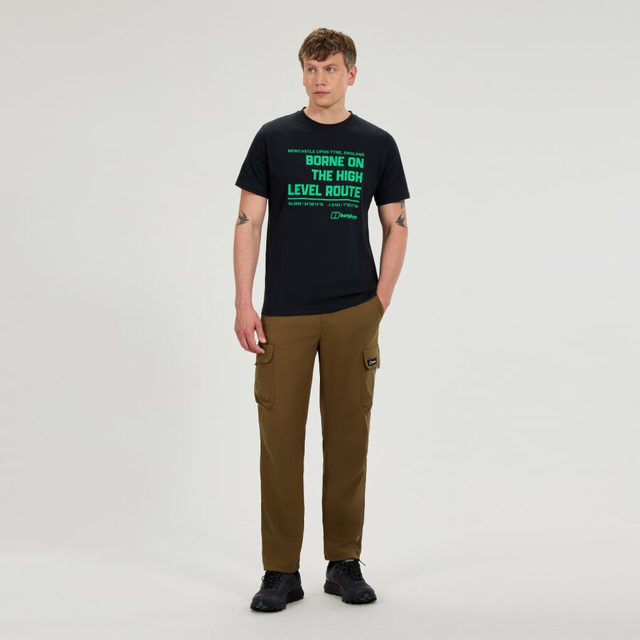 mens high level route tee - black berghaus