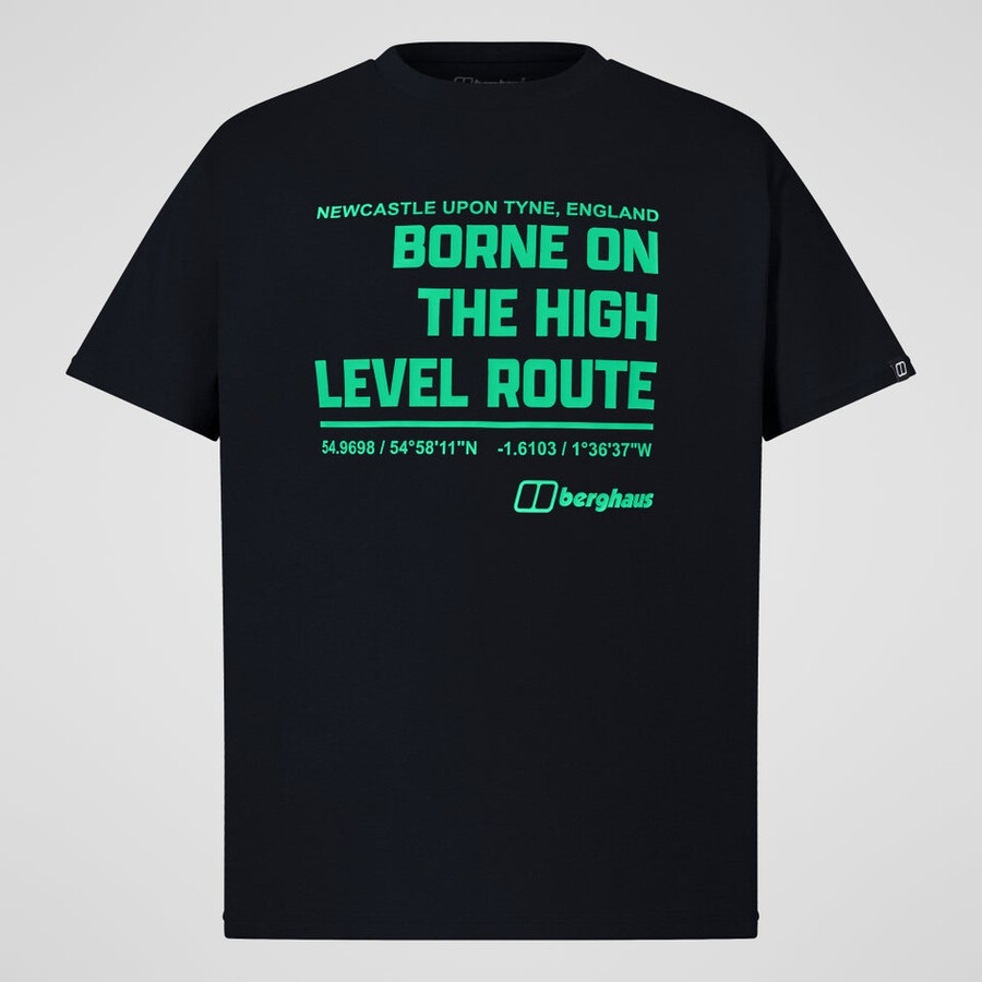 mens high level route tee - black berghaus
