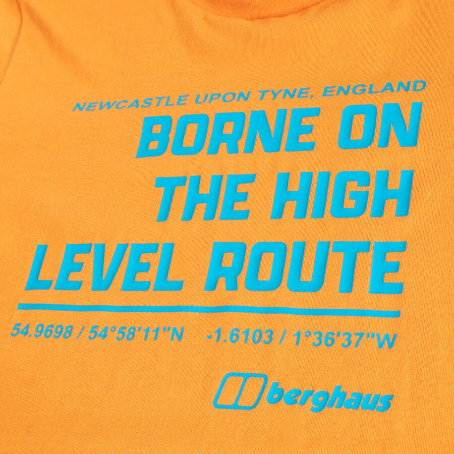 mens high level route tee - orange berghaus