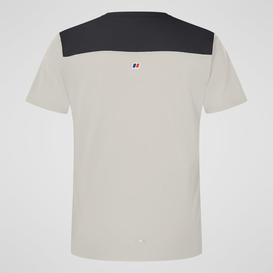 mens terrain trek tech tee - greyblack berghaus