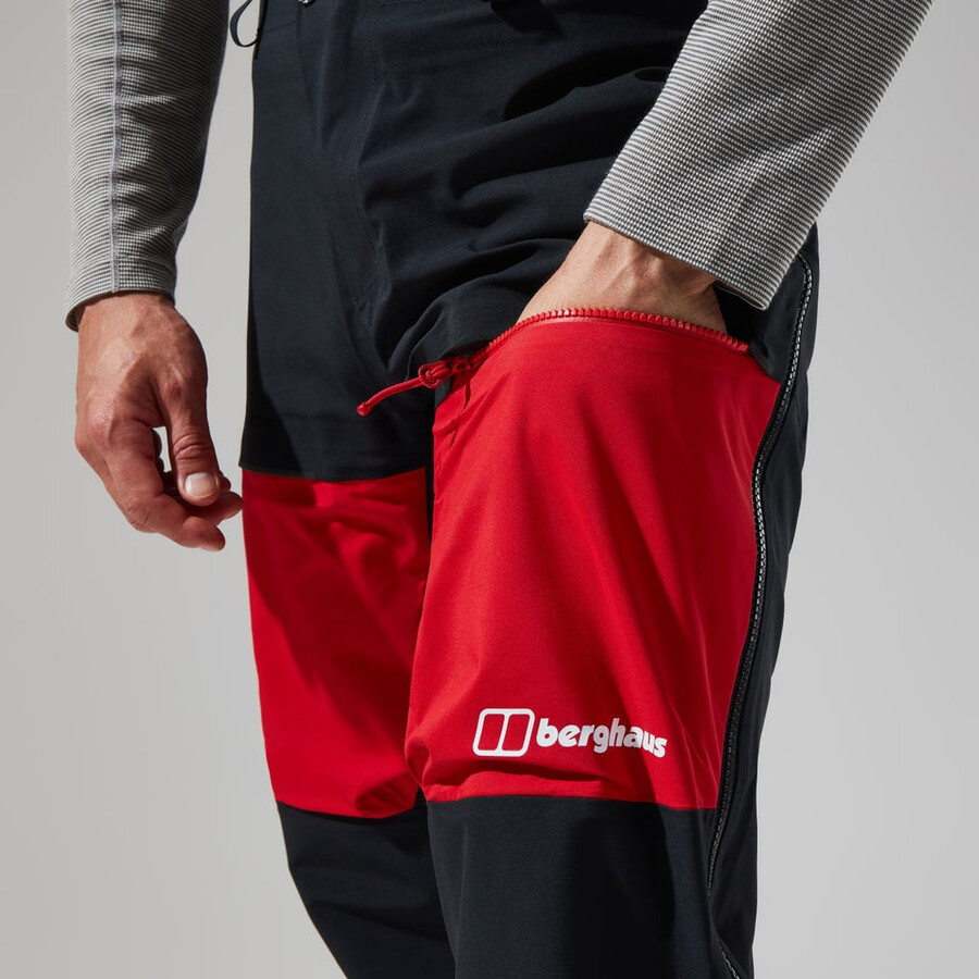 mens mtn guide gore-tex pro pant - blackred berghaus