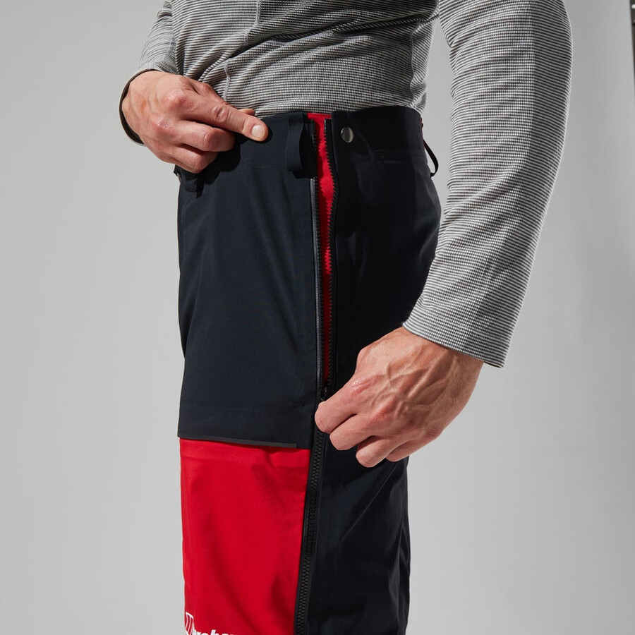 mens mtn guide gore-tex pro pant - blackred berghaus