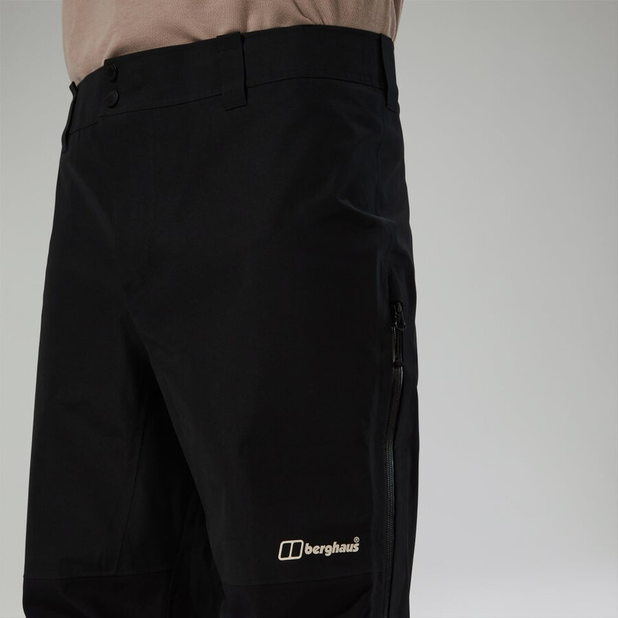 mens ridge-seeker gore-tex waterproof pant - black berghaus